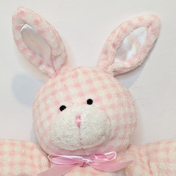 ANIMAL Alley pink gingham bunny rabbit plush 12” baby stuffed toy - Picture 2 of 6
